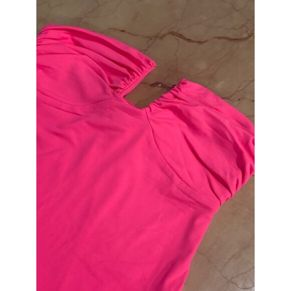 Susana Monaco Wire One Piece in Shocking Pink Small New Womens Bodysuit - Picture 7 of 10